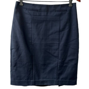 Vintage DS Lab Navy Blue Pencil Skirt Size 6